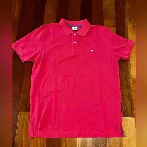 Brooks Brothers Men’s Polo Size XL Performance Polo Slim Fit Hot Pink Chic Sprin - Picture 1 of 4